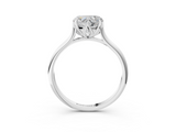 White gold Heart Solitaire Cathedral Diamond Ring with Six-Prong Setting_43