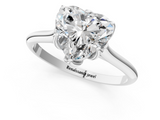 White gold Heart Solitaire Cathedral Diamond Ring with Six-Prong Setting_55