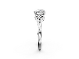 White gold Heart Solitaire Celtic Knot Engagement Ring with Four-Prong Setting_70