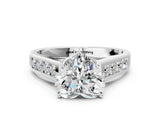 White gold Heart Solitaire Channel-Set Diamond Engagement Ring with Four-Prong Setting_32