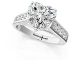 White gold Heart Solitaire Channel-Set Diamond Engagement Ring with Four-Prong Setting_33