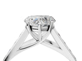 White gold Heart Solitaire Channel-Set Diamond Engagement Ring with Four-Prong Setting_36