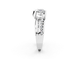 White gold Heart Solitaire Channel-Set Split Shank Ring with Tension Prong Setting_17