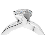 White gold Heart Solitaire Channel-Set Split Shank Ring with Tension Prong Setting_19