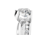 White gold Heart Solitaire Channel-Set Split Shank Ring with Tension Prong Setting_20