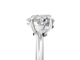 White gold Heart Solitaire Diamond Ring with 4-Prong Setting on a Classic Band_8