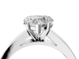 White gold Heart Solitaire Diamond Ring with Channel-Set Band and Four-Prong Setting_8