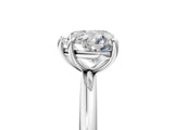 White gold Heart Solitaire Diamond Ring with Four-Prong Setting on a Plain Band_25