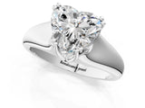 White gold Heart Solitaire Diamond Ring with Six-Prong Cathedral Setting_33
