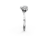 White gold Heart Solitaire Diamond Ring with Six-Prong Setting and Tapered Band_26
