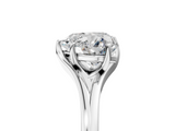 White gold Heart Solitaire Diamond Ring with Six-Prong Setting and Tapered Band_29