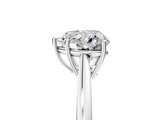 White gold Heart Solitaire Diamond Ring with Split Shank and Four-Prong Setting_25