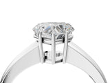 White gold Heart Solitaire Diamond Ring with Tapered Band and Four-Prong Setting_53
