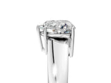White gold Heart Solitaire Diamond Ring with Tapered Band and Four-Prong Setting_54
