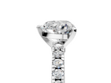 White gold Heart Solitaire Diamond with Pavé Band and Four-Prong Setting_112
