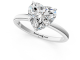 White gold Heart Solitaire Engagement Ring with Cathedral Band and Four-Prong Setting_22