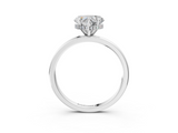 White gold Heart Solitaire Engagement Ring with Cathedral Band and Four-Prong Setting_24