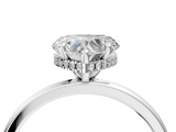 White gold Heart Solitaire Engagement Ring with Cathedral Band and Four-Prong Setting_25