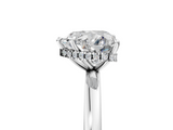 White gold Heart Solitaire Engagement Ring with Cathedral Band and Four-Prong Setting_26
