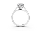 White gold Heart Solitaire Engagement Ring with Four-Prong Setting and Tapered Band_7