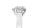 White gold Heart Solitaire Engagement Ring with Four-Prong Setting and Tapered Band_9