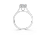 White gold Heart Solitaire Heart Prong Engagement Ring with Tapered Band_57