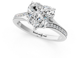 White gold Heart Solitaire Pavé Band with Four-Prong Setting_75