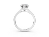 White gold Heart Solitaire Pavé Band with Four-Prong Setting_77