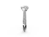White gold Heart Solitaire Pavé Diamond Engagement Ring with Four-Prong Setting_200