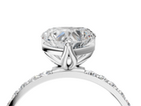 White gold Heart Solitaire Pavé Diamond Engagement Ring with Four-Prong Setting_31