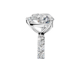 White gold Heart Solitaire Pavé Diamond Engagement Ring with Four-Prong Setting_32