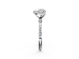 White gold Heart Solitaire Pavé Diamond Engagement Ring with Four-Prong Setting_33