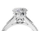 White gold Heart Solitaire Pave Split Shank Engagement Ring with Six-Prong Setting_51