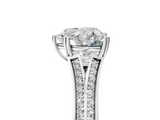 White gold Heart Solitaire Pave Split Shank Engagement Ring with Six-Prong Setting_52