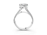 White gold Heart Solitaire Pave Split Shank Ring with Four-Prong Setting_84