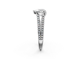 White gold Heart Solitaire Split Shank Pavé Diamond Engagement Ring_308