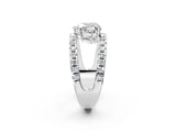 White gold Heart Solitaire Split Shank Pave Diamond Ring_48