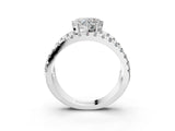 White gold Heart Solitaire Split Shank Pave Diamond Ring_49