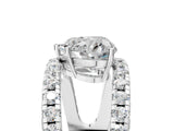 White gold Heart Solitaire Split Shank Pave Diamond Ring_51
