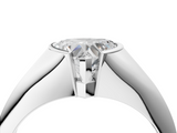 White gold Heart Solitaire Tension Set Diamond Ring_24
