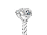 White gold Heart Solitaire Twist Band Ring with Four-Prong Setting_73