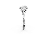 White gold Heart Solitaire Twist Band Six-Prong Setting 2