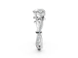 White gold Heart Solitaire Twist Band with Pavé Accents and Four-Prong Setting_22