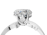 White gold Heart Solitaire Twist Band with Pavé Accents and Four-Prong Setting_24