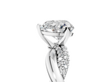 White gold Heart Solitaire Twist Band with Pave Prong Setting_51