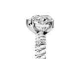 White gold Heart Solitaire Twisted Band Prong Set Engagement Ring_88