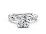 White gold Heart Solitaire Twisted Band with Pavé Accents and Four-Prong Setting_37