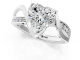 White gold Heart Solitaire Twisted Band with Prong Setting_51