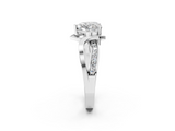 White gold Heart Solitaire Twisted Band with Prong Setting_52