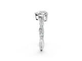 White gold Heart Solitaire Twisted Pave Diamond Ring with Four-Prong Setting_14